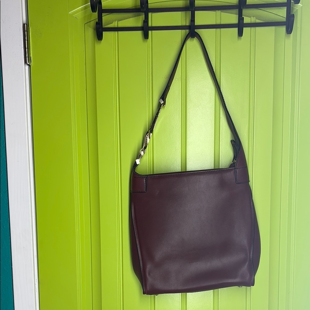 Barry Kieselstein-Cord Burgundy Leather Shoulder Bag